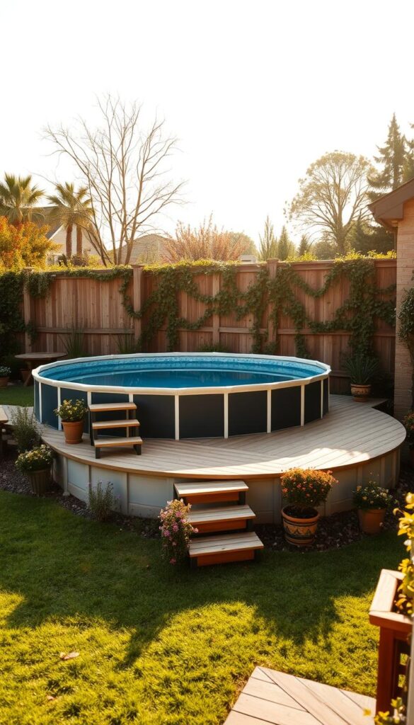 DIY above ground pool landscaping ideas