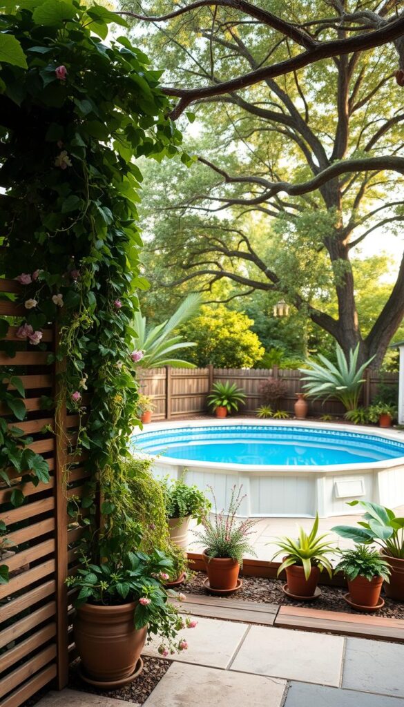 above ground pool privacy