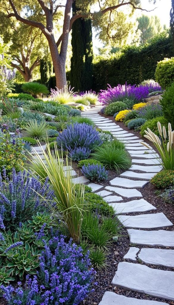 budget-friendly walkway ideas on slopes