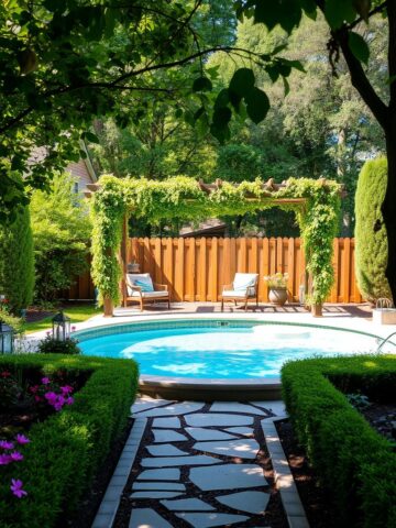 diy above ground pool landscaping ideas