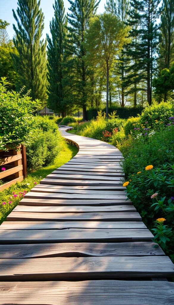 pallet wood walkway