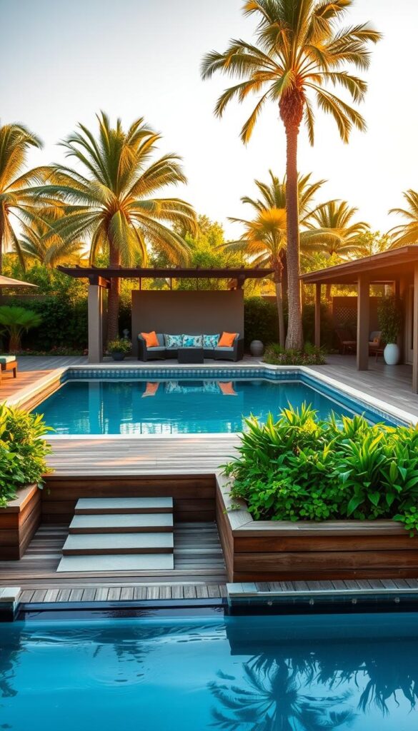 pool landscape functional elements